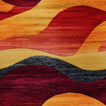 A red, yellow, and black abstract pattern photo