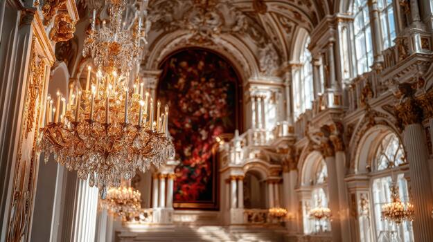 Luxurious Rococo orbs display intricate scrolls, floral patterns, and elegant gilding ornate splendor. photo