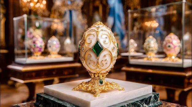 Exquisito orbes escaparate rococó artesanía, con arremolinándose patrones y lujoso instinto decorativo finura. foto