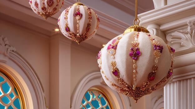 Luxurious Rococo orbs feature delicate engravings and ornate gold flourishes on every curve ornate splendor. photo