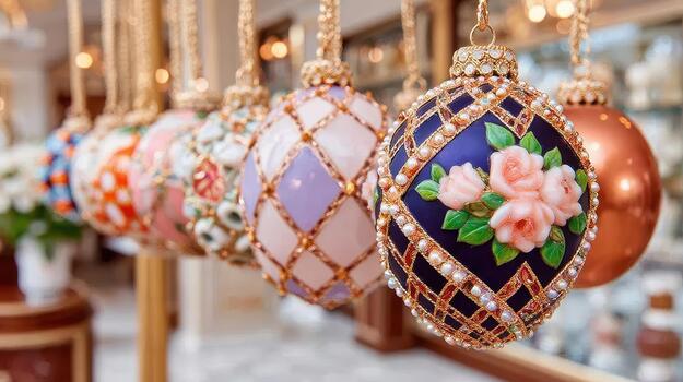 cada orbe refleja rococó elegancia, con intrincado patrones y prodigar dorado superficies lujo florece foto