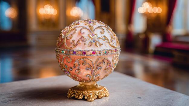 Each Rococo orb is a symbol of elegance, featuring lavish scrolls, patterns, and gilding grand embellishments. photo