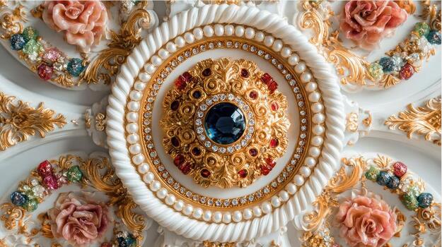 Each Rococo orb is a symbol of elegance, featuring lavish scrolls, patterns, and gilding luxury flourishes. photo