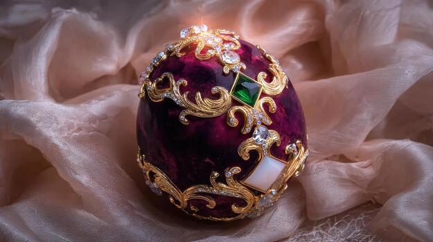 Each Rococo orb is a symbol of elegance, featuring lavish scrolls, patterns, and gilding decorative finesse. photo