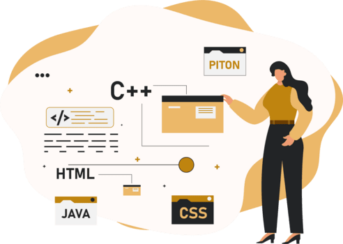 développeur programmeur montrant codage ligne png