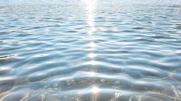 Sunlight reflection water ripple shallow sea sparkling surface calm blue photo