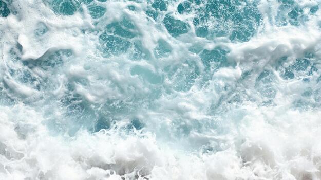 Ocean foam turquoise water motion dynamic calming photo