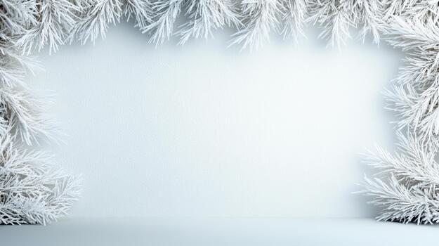 Navidad antecedentes con nieve y Navidad árbol ramas foto