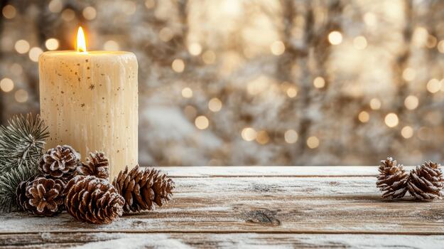 escarchado piña vela bokeh resplandor foto