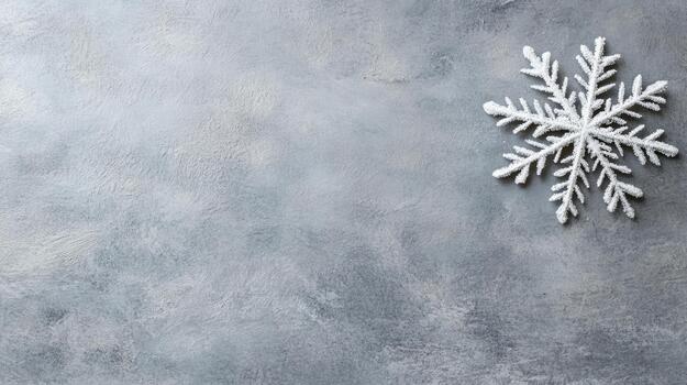 copo de nieve ornamento en texturizado gris antecedentes evoca calma invierno estado animico foto