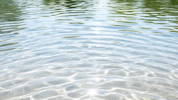 Sparkling shallow water ripples with reflective light and calm mood photo