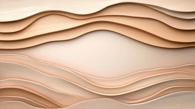 Soft layered paper waves beige desert gradient calm abstract photo