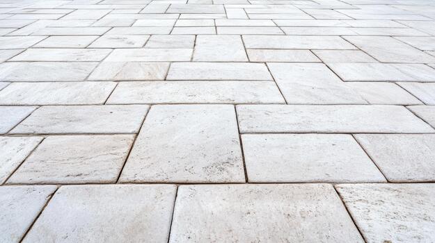 blanco Roca pavimentación modelo con rectangular losas y sutil textura foto