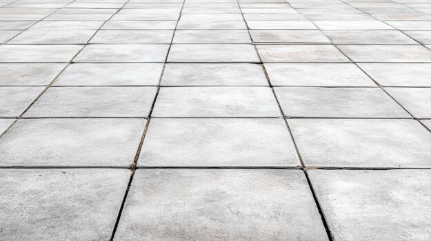 A white tiled floor with a few squares photo