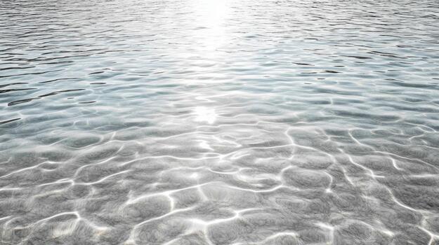 Shallow water with sunlit ripples creating serene pattern photo