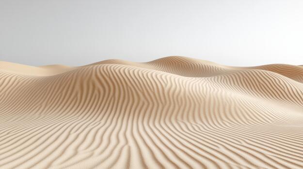 Sand dune desert wave sand ripple pattern serene horizon soft light photo