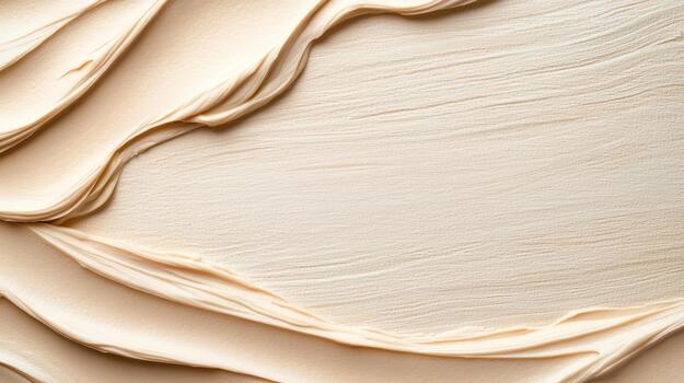 Smooth cream texture with warm tones and flowing layered strokes, serene abstract background photo