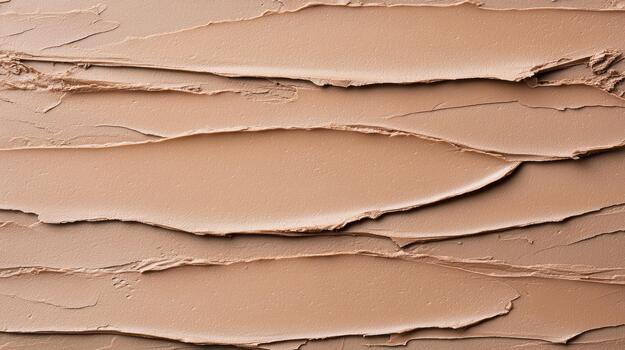 cremoso beige Fundación textura suave en capas desparramar, calentar neutral cosmético superficie con suave foto