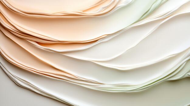 Soft layered fabric waves in warm neutral tones evoking calm photo