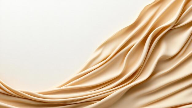 Silk fabric fold smooth cream drape flowing elegant texture soft highlight photo