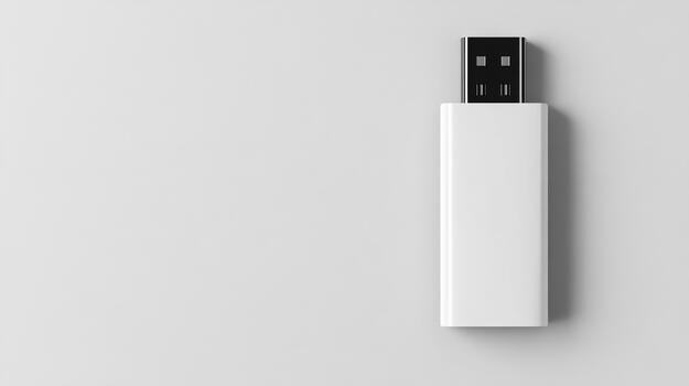 Usb flash drive on white background 3d render photo