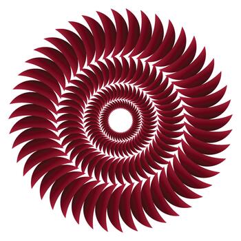 Luxury golden circle frame with vintage gold circular pattern transparent background round red color vector