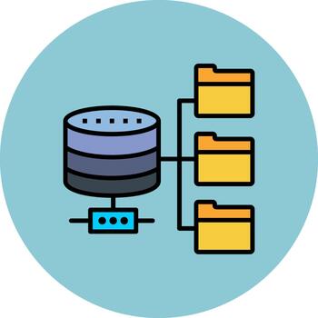 Data Source Digital Curve Emblem vector