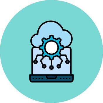 Edge Computing Subtle Stroke Patch vector