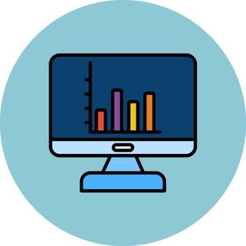 bar gráfico pulido hacer forma vector