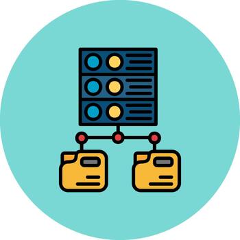 Folder Network Polished Grid Patch vector