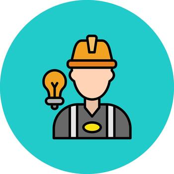 Electrician Subtle Stroke Patch vector