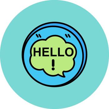 Hola neón monitor fragmento vector