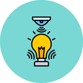 Light Sensor Digital Curve Emblem vector