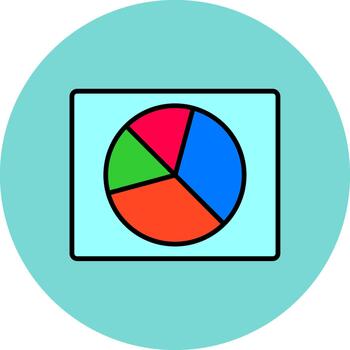 Pie Chart Dynamic Color Fragment vector