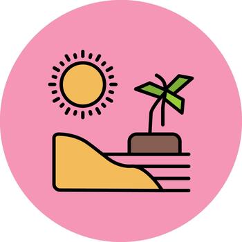 Beach Dynamic Color Fragment vector