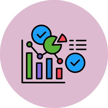 Inferential Statistics Thin Line Pattern vector
