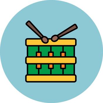 Drum Dynamic Color Fragment vector