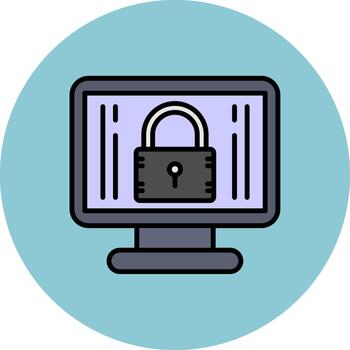 Security Subtle Stroke Patch vector