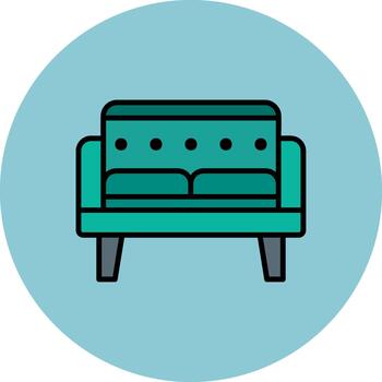 Sofa Minimal Curve Block vector