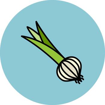 Spring Onion Clear Layer Form vector