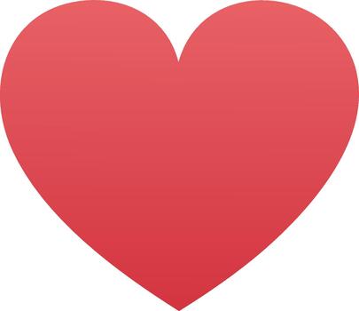 Gradient Heart Shape Design Element Symbol of Love Affection or Health on Clean White Background vector