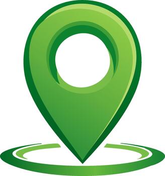 verde ubicación alfiler emblema con circulo describir, mapa marcador, posicionamiento símbolo para geográfico direcciones y navegación vector