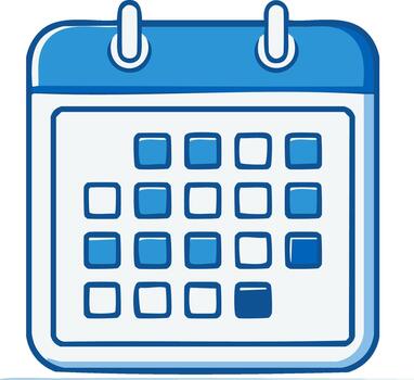 Stylized Calendar with Selected Date Representing Time Management and Scheduling for Business or Personal Planning vector