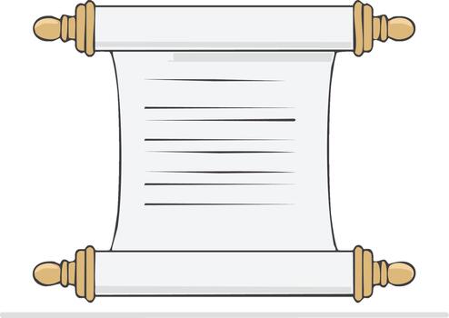 Vintage Paper Scroll with Wood Accents Document for Messages and Medieval Design vector