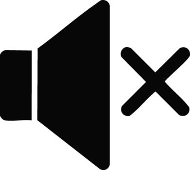 sonido apagado icono representando mudo función para interfaz aplicaciones y presentaciones vector