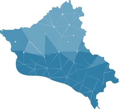 digitalmente prestados mapa de Irak con geométrico malla cubrir vector