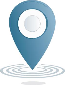 Teal Location Pin Symbol Over Ripple Effect Emphasizing Precision and Accuracy in Mapping Applications vector