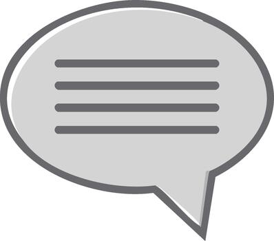 Message Bubble Icon with Text Symbolizing Chat Communication Dialog and Notification Design vector