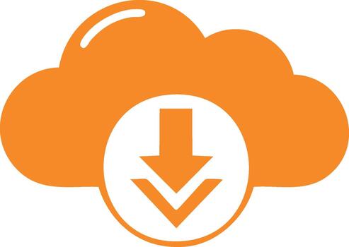 Cloud Download Icon Cloud computing, Downloading, Data Transfer vector