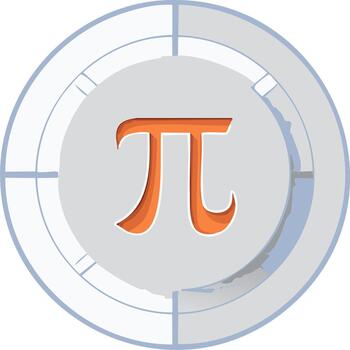 Pi Symbol in a Textured Circular Frame for Mathematics Education, Geometry Concepts and Trigonometry Principles vector